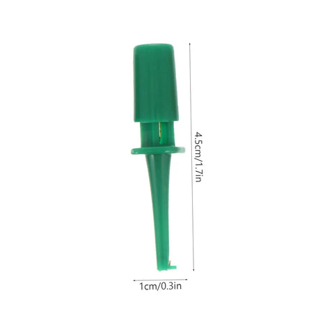 Green grabber from 20 Pcs Colorful Test Clip Multimeter Probes Set for Electrical Testing Includes Red Green Blue Yellow Clips and Stable Grabbers for Digital Multimeters