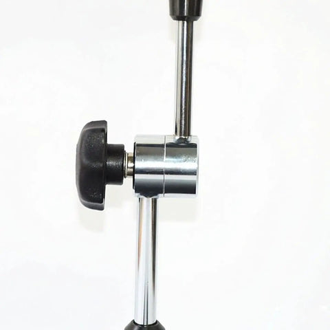 Close-up view of the clamp mechanism on the Premium Flexible Microscope Boom Stand Featuring Universal Fifty Millimeter Mounting Plate.