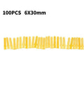 50 Pcs Yellow Nylon Expansion Anchor Fasteners With Screws For Drywall And Hollow Walls M6 Mounting Kit For Furniture, Woodworking And Construction Projects, Heavy Duty And Visible Easy Fix. 100pcs 6x30mm yellow nylon wall anchors