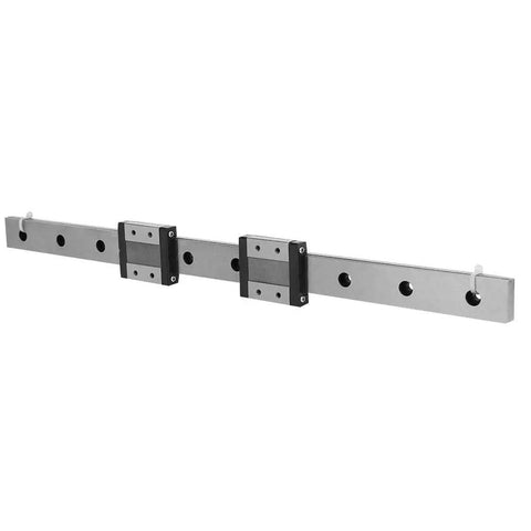 Miniature Linear Guide Rail 24mm Wide With Dual Slide Blocks Precision Linear Motion System For Automation CNC Machining 3D Printing And High Accuracy Measuring Instruments, 400mm rail