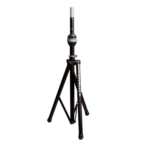Heavy Duty Aluminum Tripod Speaker Stands Pair Delivers Rock Solid TeleLock Collar Build For Straight Up Easy Height Tweaking And Tough As Nails Road Ready Stability
