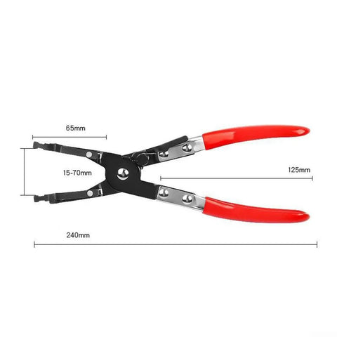 Premium One-Handed Car Wire Welding Clamp 240mm Adjustable Ratchet Tool for Precision Soldering And Tight Joints Without A Tremor, showing measurements.