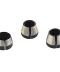 Three Piece Collet Chuck Set 6mm 6.35mm 8mm For Engraving Trimming Machines, precision hardened steel tools