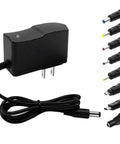 9V DC Power Supply 1A AC Adapter 100 240V Input 50 60Hz 9V Output 1A Max 10W With 4.6Ft Cable And Eight Tips