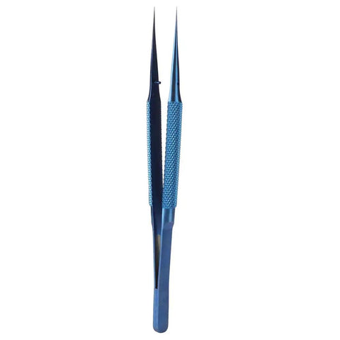 Titanium Alloy Precision Tweezers for Microsoldering and Phone Board Repair, Anti Corrosive Anti Magnetic, 0.15mm Tip, Great for Fingerprint Line, Wire Welding, and Delicate Motherboard Work, Pointed Toe, Compact 2.1 Inch Length, blue titanium tweezers