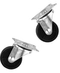 12 Pack 1 Inch Swivel Caster Wheels With Rubber Base And Precision Ball Bearings, No Fuss Smooth Sailin Setup, Tight Silent Glide For Garage Workshop Tools with metal and rubber design.