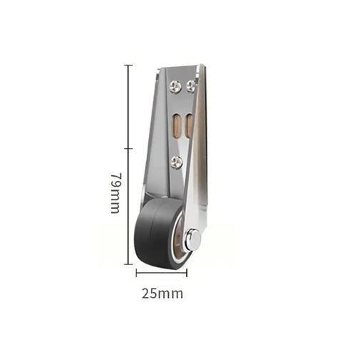 Low Profile Slick Rubber Caster Wheels Set For Side Mount Furniture Casters Silent Smooth Rolling 79mm height