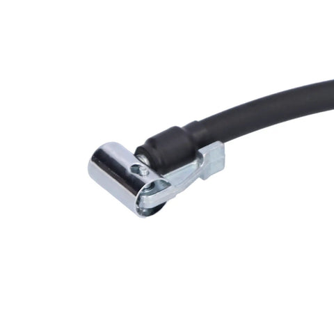 Flexible Rubber Air Pump Inflator Hose Pipe 236 Inch Double End Connector For Quick Tire Inflation Works At Garage Or Roadside Emergency Fits All Portable Air Pump Tools Essential For Drivers Who Hate Waiting And Prefer Easy Fixes Right Now, black rubber hose with metal tire inflator connector