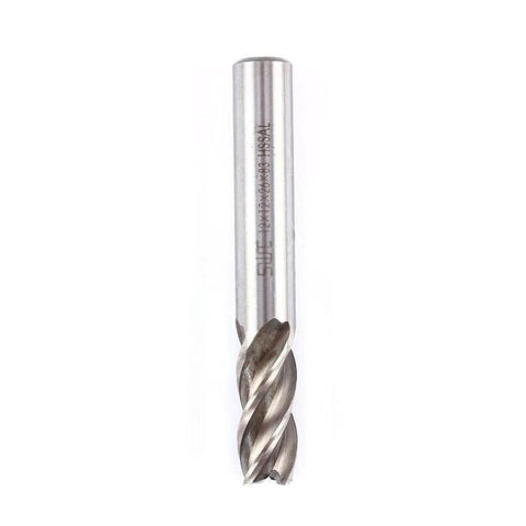4-flute HSS end mill bit, straight shank, 4–12 mm diameter, Amazon
