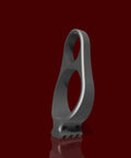 Picatinny Barrel Band For AEA SF Series Sniper standard, aerospace PA12CF15 material, front view, gray color, red background