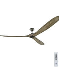 Modern 3 Blade Ceiling Fan With Wireless Remote And Straight Up Smooth Airflow Powered By An Energy Smart Dc Motor Spanning 88 Inches Wide.