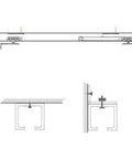 Diagram of Slick Four Wheel Metal Sliding Track Pocket Door Roller Kit With Hanger Ball Bearing Pulleys for installation.