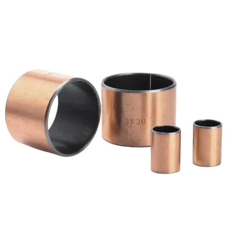Ten Pack Of SF1 Self Lubricating Bushings 20Mm X 15Mm Oilless Sleeves Bring Rock Solid Durability And Slick Motion For Heavy Machinery Or Garage Builds Without Any Stress Today Now, four copper bushings.