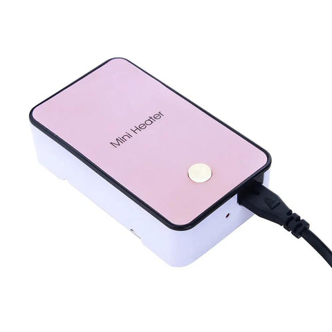 Mini Portable Room Heater For Desk And Office, Energy Saving Quiet Electric Fan Heater, Fast Heat Up Personal Warmer In Pink