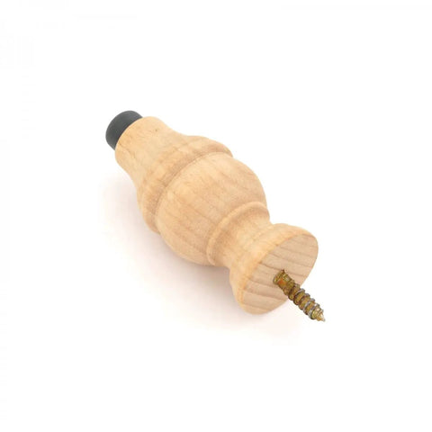 3 5/8 Inch Wall Mount Victorian Maple Wood Door Stopper With Rubber Tip, unfinished bumper ready to paint or stain