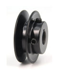 AK25 Single Groove Web Sheave For V Belt Drive, Cast Iron Pulley, 2.5 Inch Outer Diameter, Five Eighths Inch Bore, Beefy One Groove Design For Smooth Quiet Operation, black cast iron pulley with 5/8 in bore