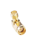 SMA Male To RPSMA Female Right Angle 90 Degree RF Coaxial Adapter, brass with gold plating, for drone antenna, FPV goggles