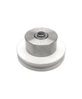 Lower Ceramic EDM Roller With Bearing 332014035 Drive Roller Component for Agie Charmilles CNC machine part, top view.