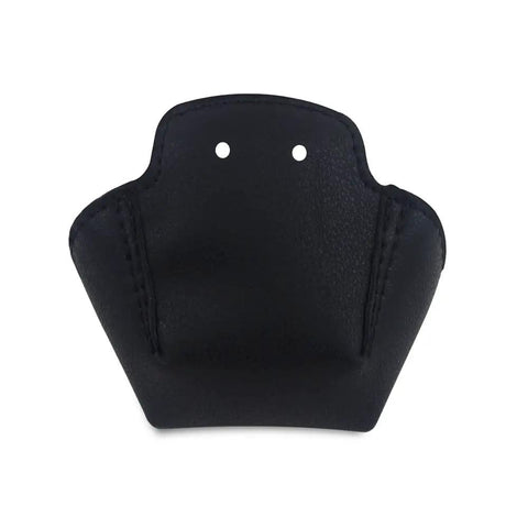 Black PU leather roller skate toe guard, part of 4 pack, durable, abrasion-resistant for derby and figure skates, quad toe cap.