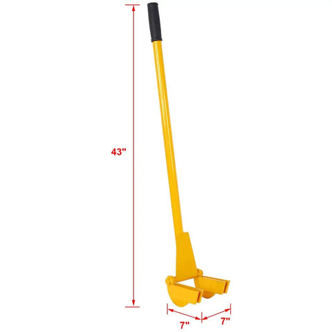 Heavy Duty Pallet Breaker Tool With 43 Inch Handle For Easy Pallet Disassembly And Deck Board Removal, Multi Purpose Pallet Lifter For DIY Projects And Reclaimed Wood From Standard Pallets, 43-inch yellow steel tool