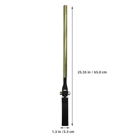 Side view of Heavy Duty Fence Wire Tightener Tool Barbed Wire Tensioner, showing metal handle and tensioning mechanism, 25.55 inches long.