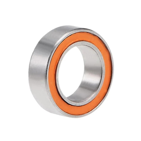 Ceramic ball bearing with orange seal, stainless steel body, 5x11x4mm
