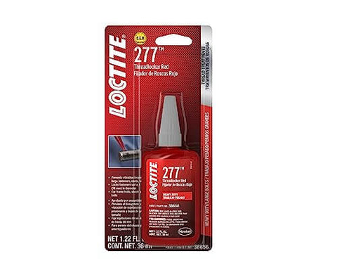 Red Thread Locker For Large Bolts And Studs 1 Inch And Up Prevents Vibration Loosening On Automotive And Industrial Fasteners 36 Ml Bottle For Heavy Duty Assembly, Maintenance And OEM Applications packaging.