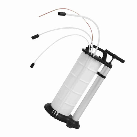 Heavy Duty 9L Manual Oil Suction Pump With Vacuum Fluid Transfer. Perfect For Draining Motor Oils, Coolants, And Brake Fluid From Cars, Trucks, Or Fish Tanks. Easy Hand Operated Design Make Maintenance A Breeze And Mess Free For Any Mech Enthusiast