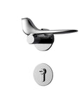 Heavy Duty Silent Magnetic Door Lock For Interior Bedroom Privacy Gate Latch Ultra Quiet Operation Pivot Slide Bolt Zero Hassle Install Pvd Gold House Hardware Fix with modern bird-shaped handle.