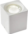 iumLeap Recessed Lighting Housing Trim Kits White COB Ceiling Spotlight Fixture Downlight Bright Square Aluminum Indoor Panel Light for Hallway Display Mall, Warm Light(3000k)_30w in white square design with bright downlight.