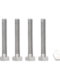Shop Grade Two Titanium Hex Head Bolts M16 Metric Thread Heavy Duty Fasteners showing a four-piece set with hexagonal heads.