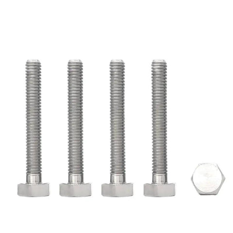 Shop Grade Two Titanium Hex Head Bolts M16 Metric Thread Heavy Duty Fasteners showing a four-piece set with hexagonal heads.