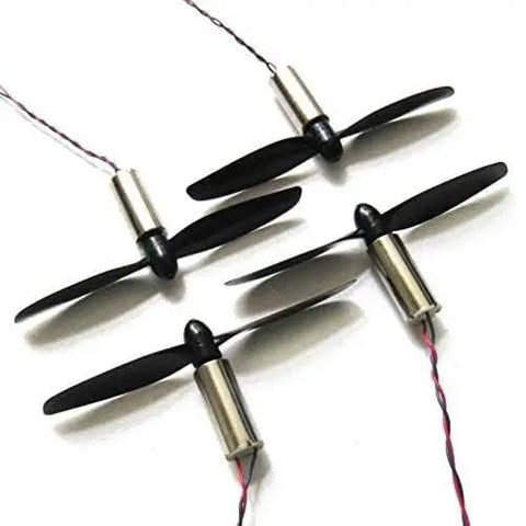 8520 Coreless Brushed Micro Motor Set with 8.5x20mm motors and 75mm CW CCW propeller for micro quadcopters 3-5V up to 53,000 RPM