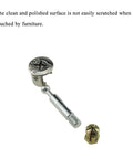 Heavy Duty Furniture Cam Lock Connectors With Flat Back Dowel Pins Knock Down Hardware Kit For Drawers Cabinets And Dressers Built Badass For Any Room Rock Solid Grip In 11 Sets showing a polished cam lock and nut.