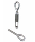 Bombproof Drop Forged T316 Marine Stainless Steel Turnbuckle Eye End Rigging Hardware, durable cable tightening gear.