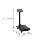Heavy Duty Shipping Scale With 660 Pound Capacity Foldable Digital Platform, 31.1 in height, LED display for packages.