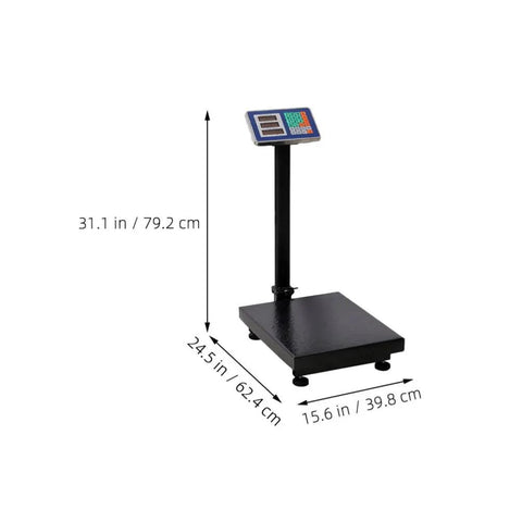 Heavy Duty Shipping Scale With 660 Pound Capacity Foldable Digital Platform, 31.1 in height, LED display for packages.