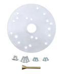 Acrylic template base plate and brass centering pin from No Sweat Routing 10 Piece Brass Router Guide Bushing Kit With Acrylic Template Base Plate Centering Pin Covers 10mm To 30mm Perfect For Top Notch Woodshop Tasks.