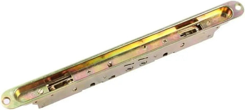 Heavy Duty Dual Point Double Hook Sliding Glass Door Mortise Lock With 3/8 Inch Recessed Plate And 12.5 Inch Hole Spacing, metal mechanism.