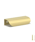 20 Pack 3 Inch Gold Cabinet Handles And Drawer Pulls Finger Pulls For Cabinets Edge Pulls And Flat Drawer Handles Kitchen Hardware Heavy Duty 1.5mm Thick Build No Fuss Installation With Phillips Screwdriver
