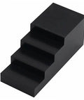 Mobestech motorcycle hub nut tool, black plastic stepped wedge block for cam/crank bolt installation (side view)