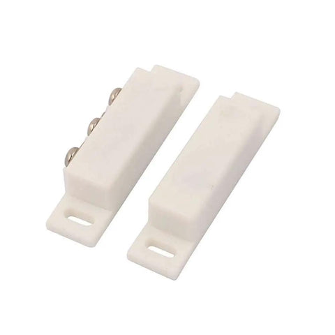 Magnetic Reed Door Window Sensor Kit With NC NO COM Contacts White ABS Sensor 15 To 25mm Range 0.5A Power 10W Slick Easy Install Security
