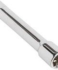 Chrome extension bar from Universal Socket Set 1/2 Inch Drive, 19 Piece With 72-Tooth Ratchet, corrosion-resistant finish visible