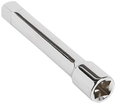 Chrome extension bar from Universal Socket Set 1/2 Inch Drive, 19 Piece With 72-Tooth Ratchet, corrosion-resistant finish visible
