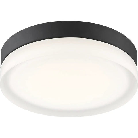 Black 14 Inch LED Flush Mount Light Fixture With Etched Glass Modern Low Profile Ceiling Lamp Dope Energy Efficient LED Lighting