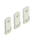 Three white terminal blocks for Six Pack Molded Case Circuit Breaker Accessories Terminal Blocks For Electrical Panels One Color.