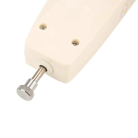 300N Analog Dynamometer Handheld Push Pull Force Gauge for Electronics and Hardware Testing with Pro Grade Dial Meter and Easy Benchtop Use Great for lab work and field testing Auto shop projects and rugged construction. close-up of metal push rod