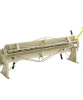 Heavy Duty 48 Inch Pan And Box Brake With Removable Steel Fingers for sheet metal forming, pro-grade industrial tool, side view