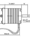Technical diagram of Nema 11 Stepper Motor With Planetary Gearbox 27 To 1 Dual Shaft Geared Motor High Torque 0.067 Deg Step Angle 4 Wire Bipolar
