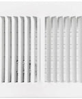 White 2 Way Steel HVAC Vent Cover for Wall Sidewall and Ceiling Fits 11.75 Inch W by 7.75 Inch H Air Supply Register Grille with Screws